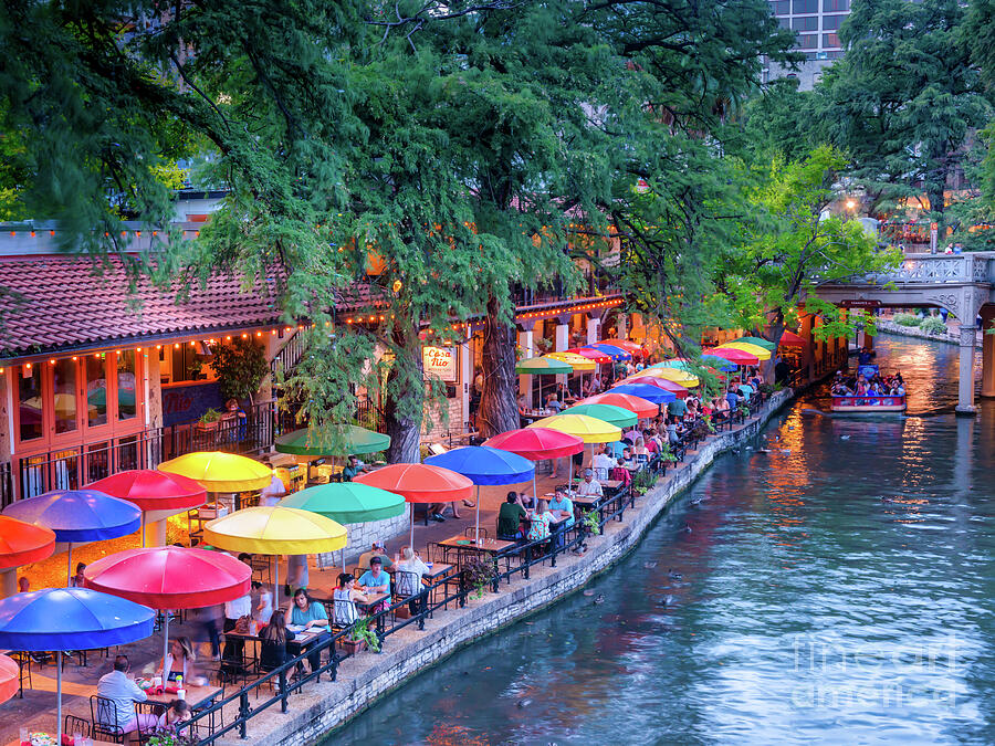 Colorful San Antonio Riverwalk Photograph by Bee Creek Photography - Tod and Cynthia