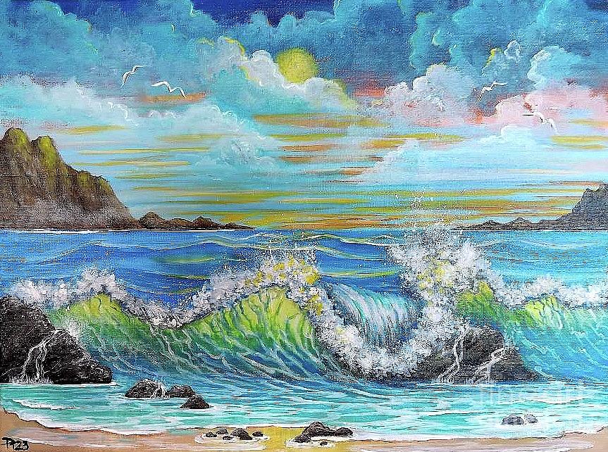 Colorful Seascape Painting by Bella Apollonia