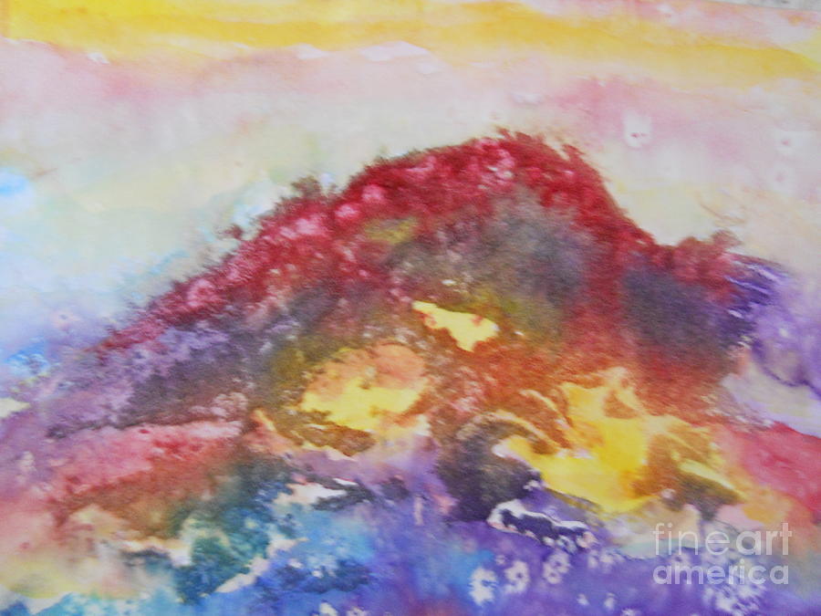 Colorful seascape,waves, cliffs Mixed Media by M c Sturman