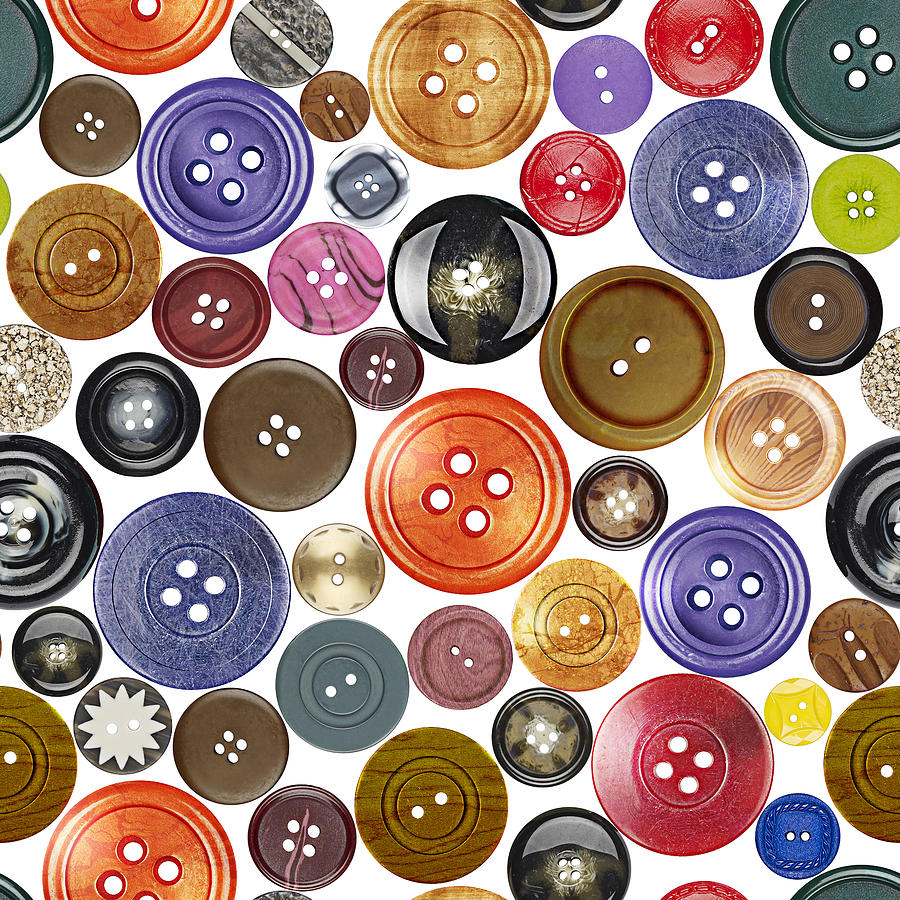 Colorful sewing buttons pattern Mixed Media by Julien | Pixels