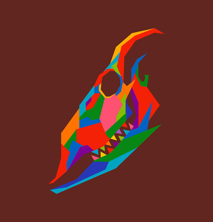 Colorful Skull Wpap Style 10 Digital Art