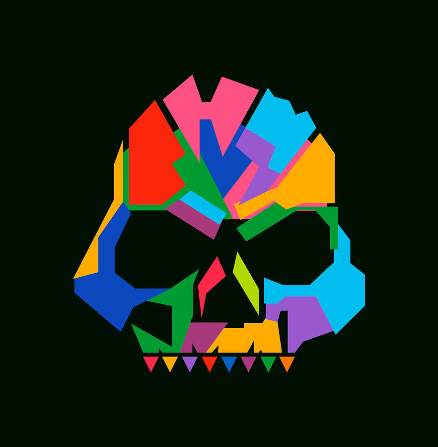 Colorful Skull Wpap Style 11 Digital Art