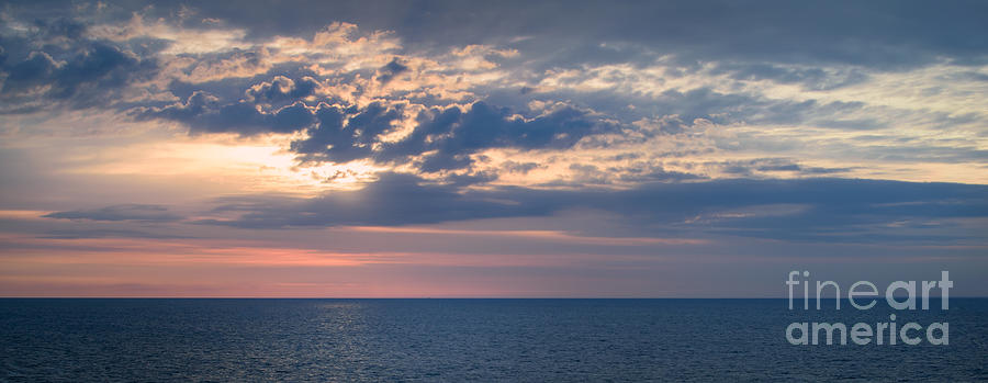 Colorful sky with clouds over the ocean Photograph by Wdnet Studio - Pixels