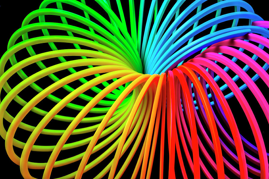 Colorful Slinky Photograph by Garry Gay