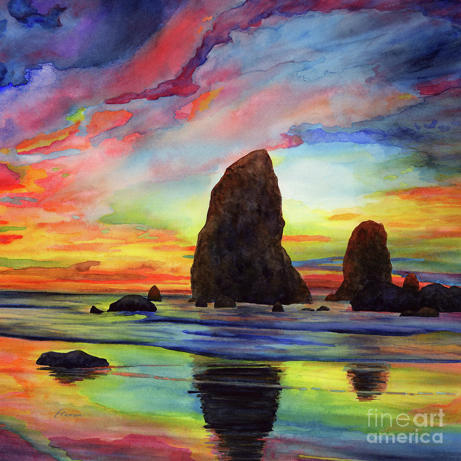 Colorful Solitude - Cannon Beach Painting