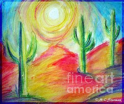 Colorful southwest sunset Painting by M c Sturman