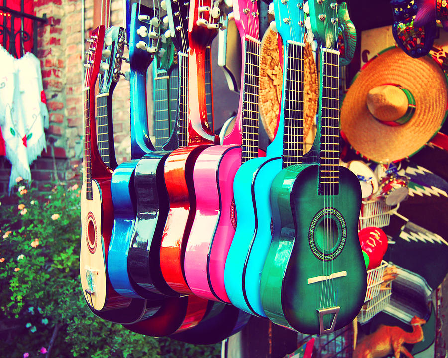 Colorful spanish guitars Photograph by Myan Campbell-zurek