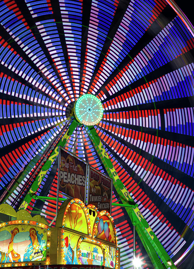 Colorful Spinning Ferris Wheel Photograph by Matthew Bamberg