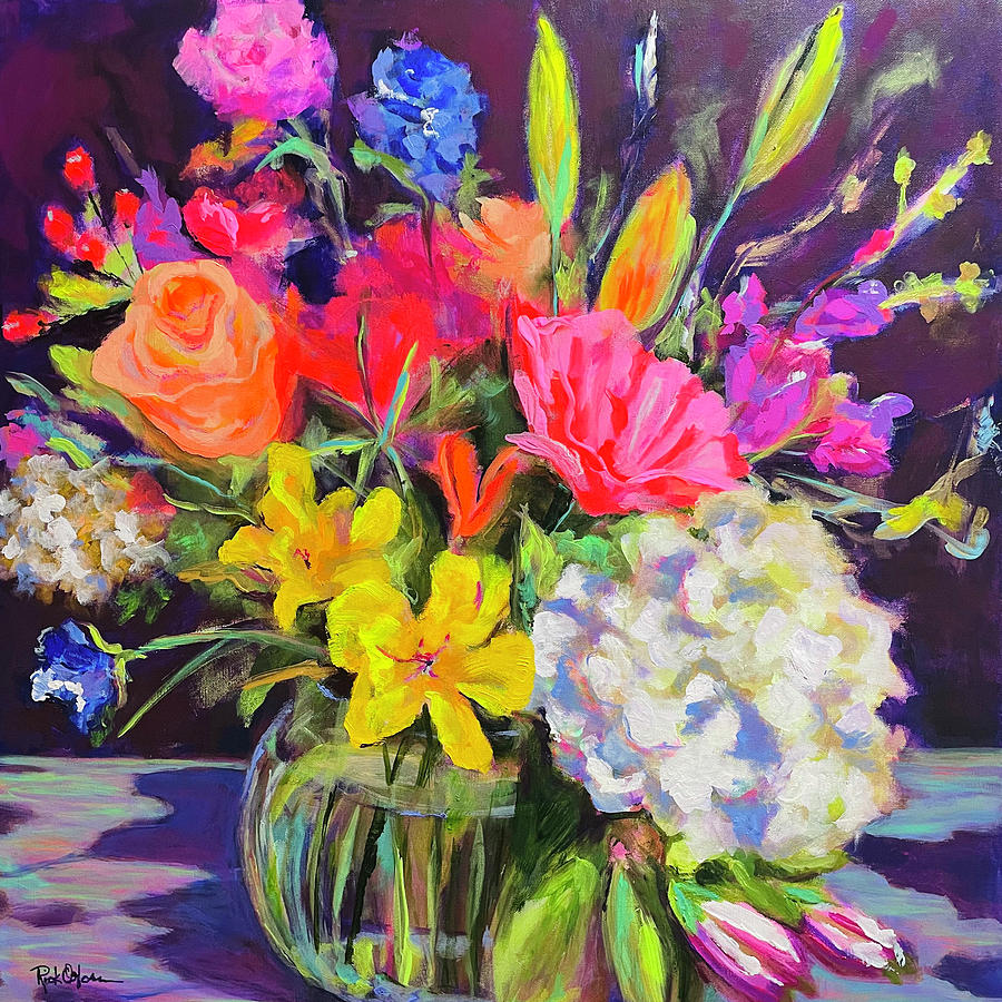 Colorful Spring Arrangement Painting by Rick Osborn - Fine Art America