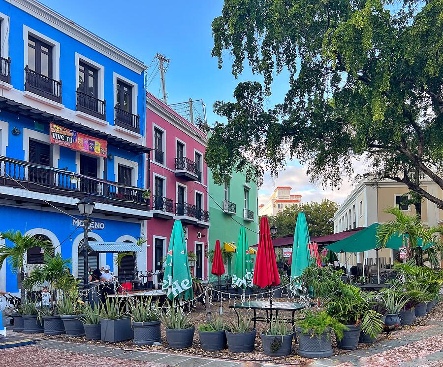 Colorful Square in San Juan Puerto Rico Old City Photograph by Carla Parris