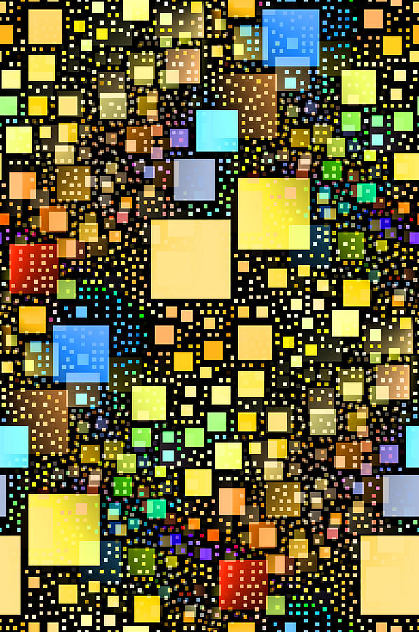 Colorful Squares 37 Digital Art by Chris Butler