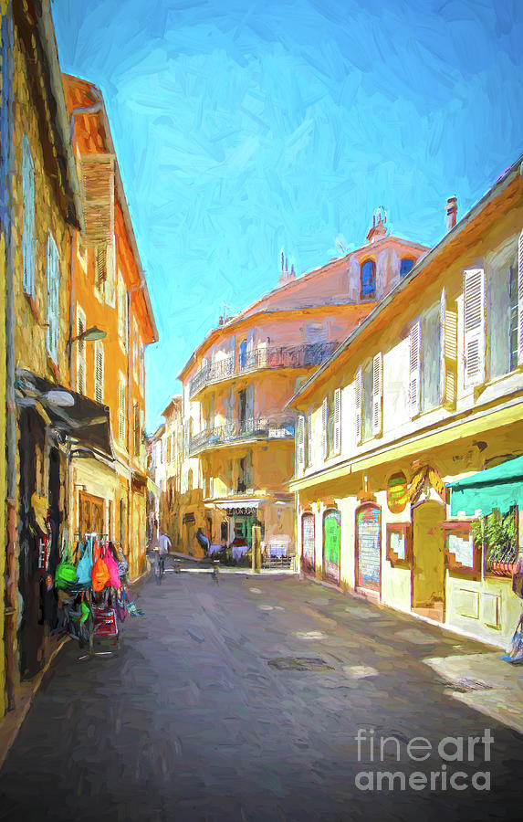 Colorful Street In Antibes, France, Impressionism Photograph by Liesl Walsh