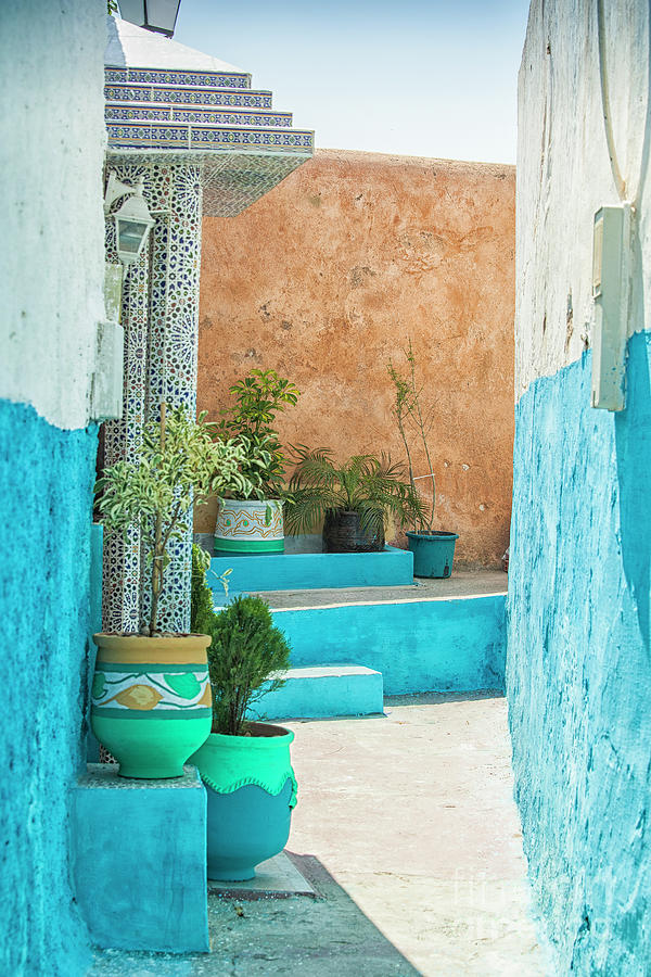 Morocco Photograph - Colorful street by Patricia Hofmeester