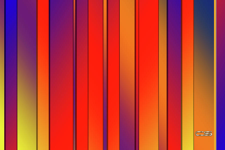 Colorful Stripes 3H Digital Art by Chuck Staley