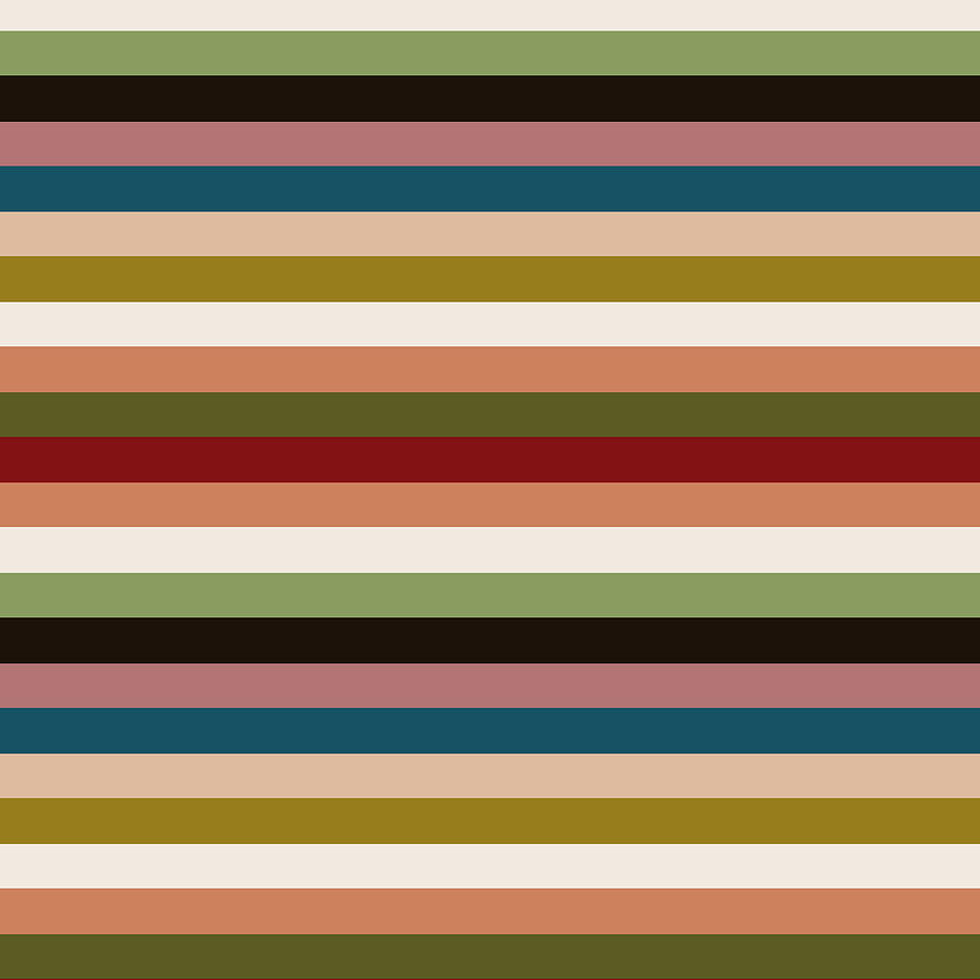 Colorful Stripes Textile Pattern by Johanna Virtanen