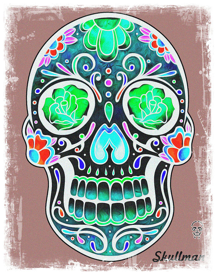 Colorful Sugar Skull
