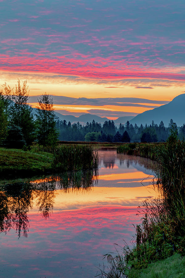 Colorful Sunrise at Whitefish Photograph by Jack Bell