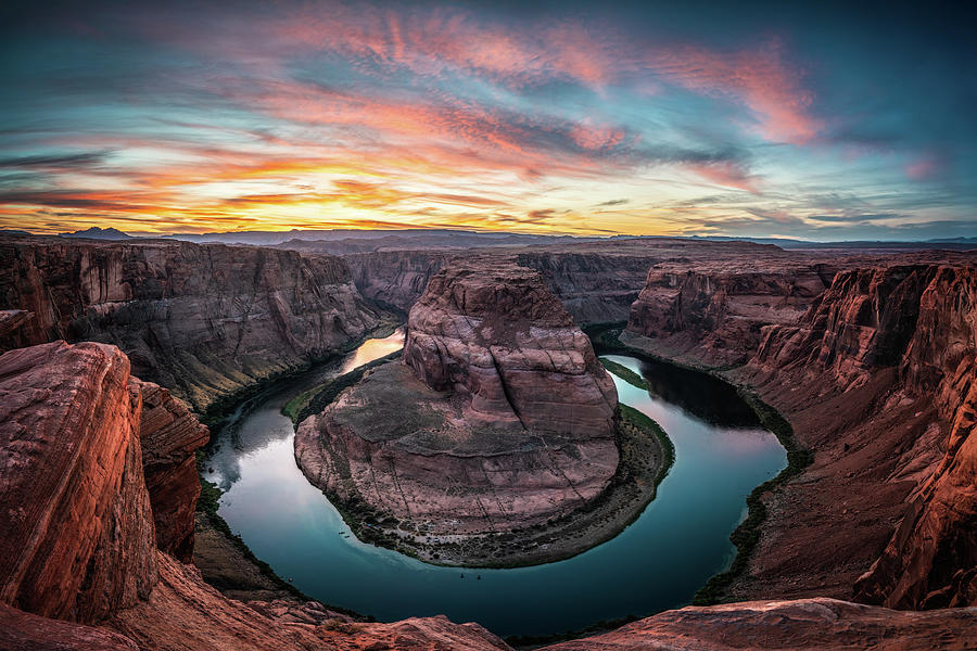 Colorful Sunset at Horseshoe Bend Photograph by James Udall