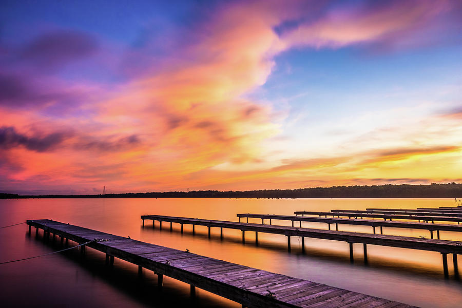 Colorful Sunset At Midway Marine Photograph by Jordan Hill