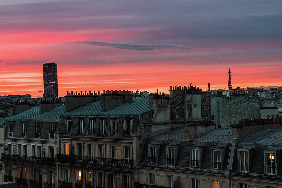 Colorful sunset in Paris Photograph by Marko Ivezic Colorful sunset in Paris Photograph by Marko Ivezic