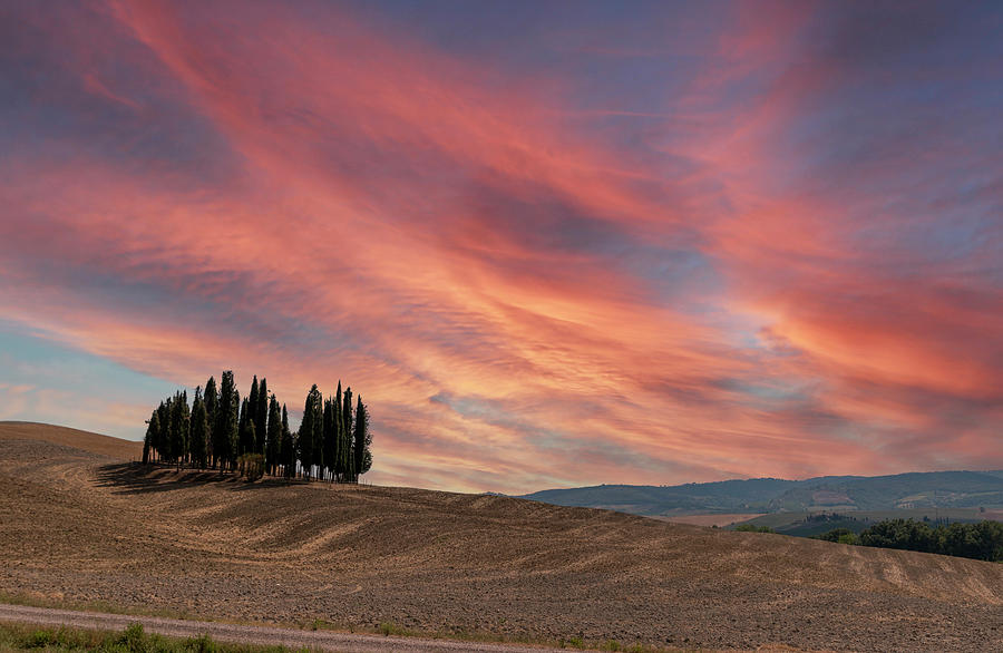 Colorful sunset in ValDorcia Photograph by Pietro Ebner