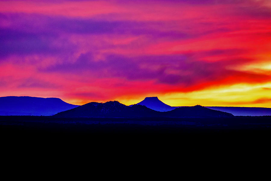 Colorful Sunset Near Taos NM Photograph by Elijah Rael