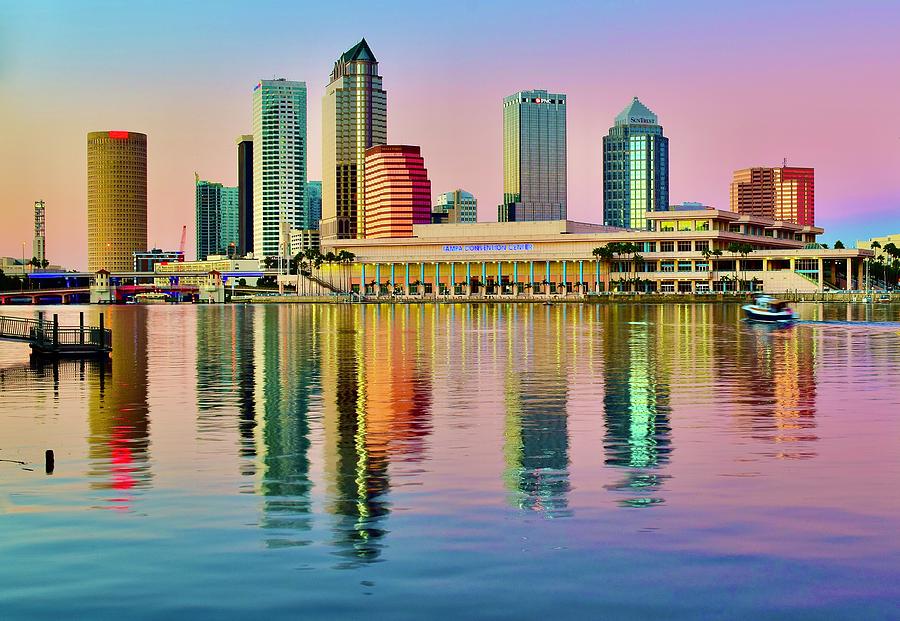 Tampa Photograph - Colorful Tampa Bay by Frozen in Time Fine Art Photography
