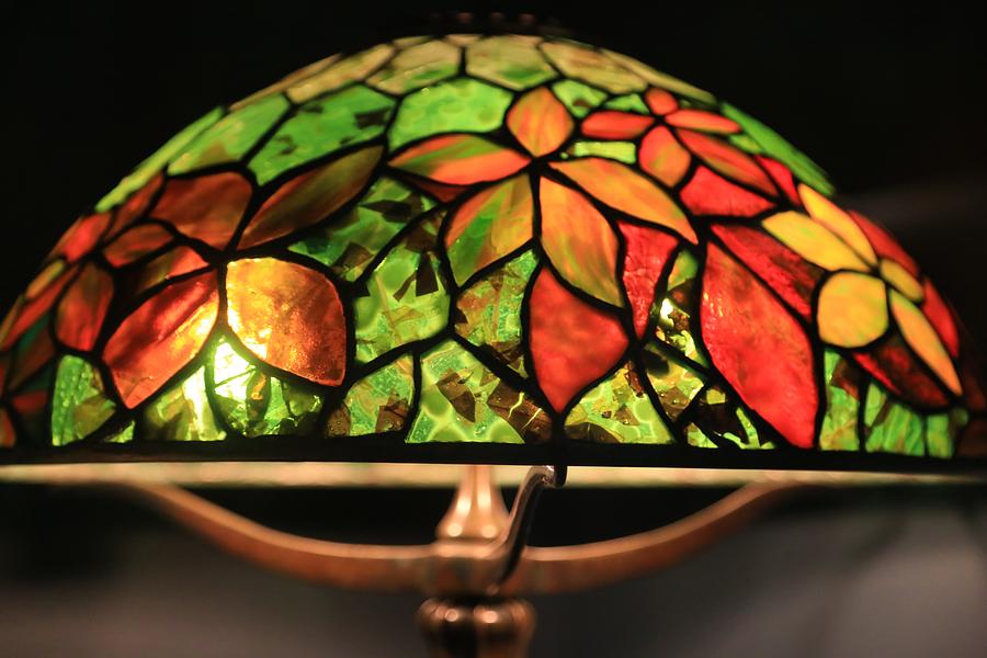Colorful Tiffany type lamp Photograph by Douglas Sacha