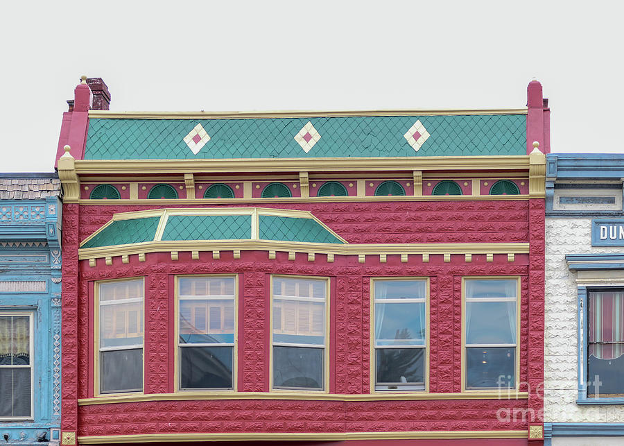 Colorful Town Square Building Photograph