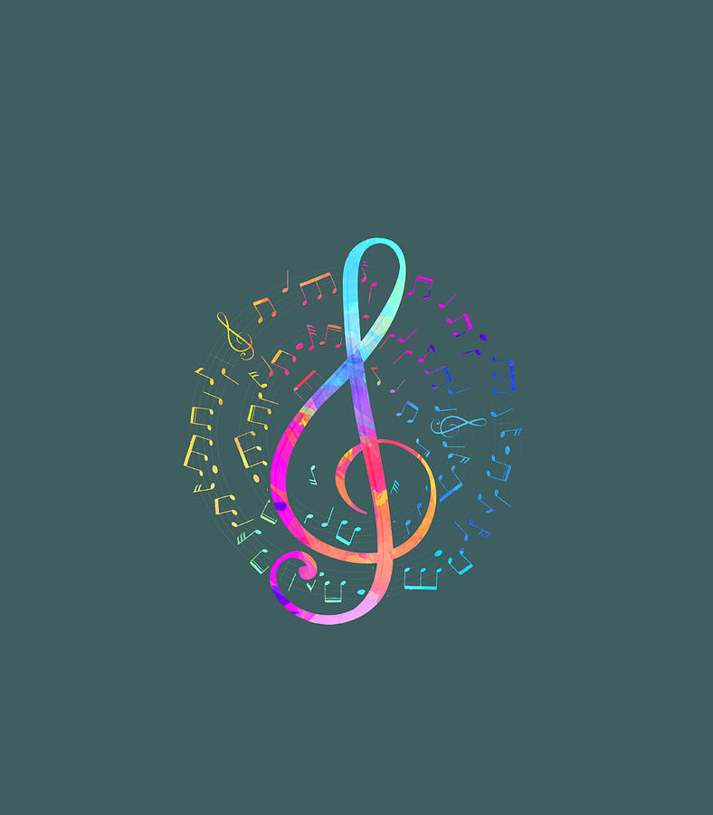 Colorful Treble Clef Music Digital Art by Kadenn Savar - Fine Art America