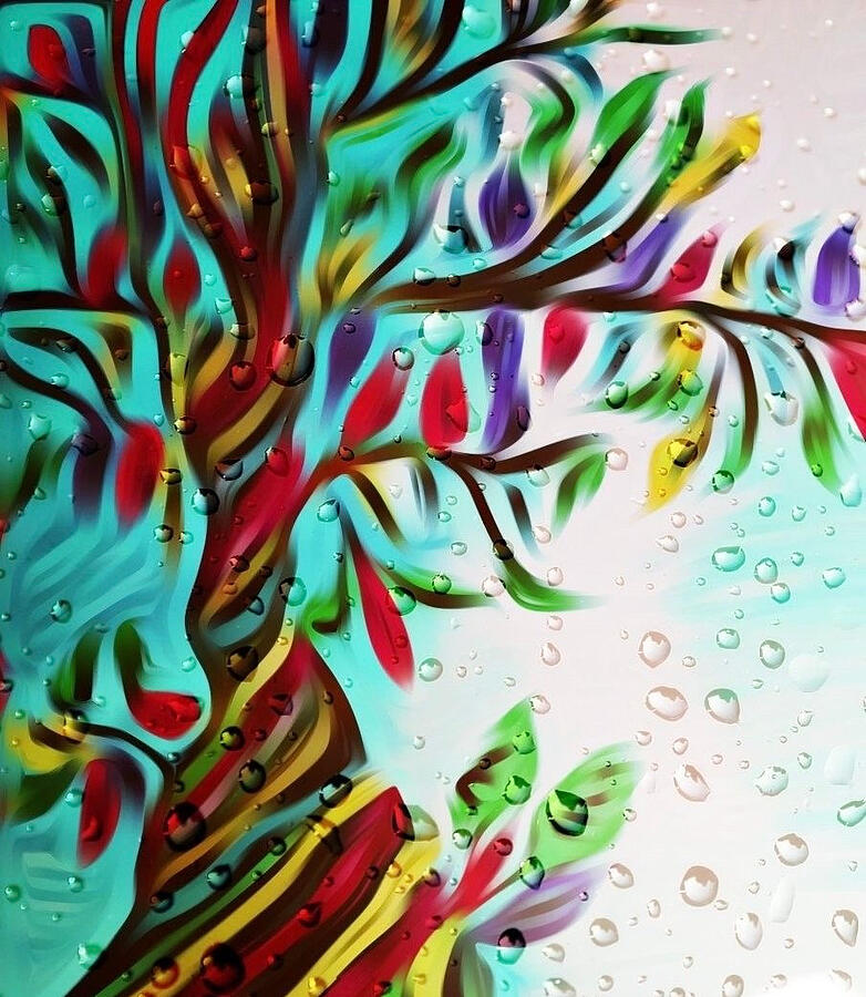 Colorful Tree Painting by Cherry Vercher Colorful Tree Painting by Cherry Vercher
