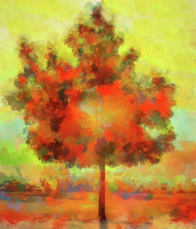 Colorful Tree Dawn Painting by Dan Sproul