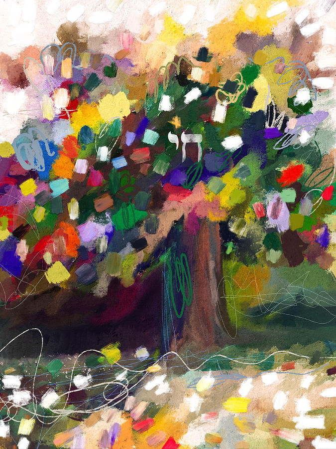 Colorful Tree of Life- Art by Linda Woods Mixed Media by Linda Woods