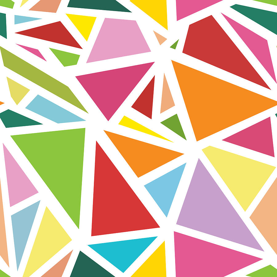 Colorful triangles pattern 1 Digital Art by Bledi Shkalla - Fine Art ...
