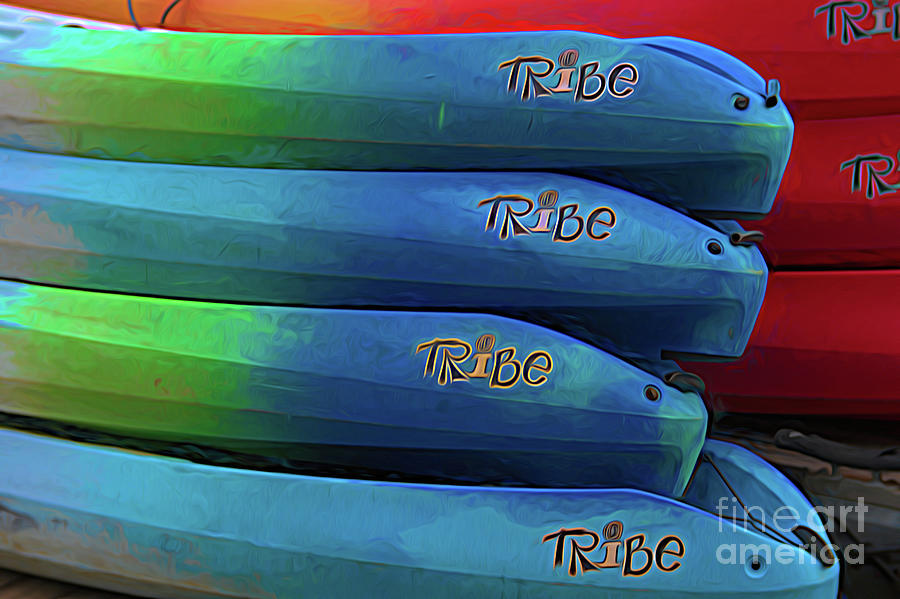 Colorful Tribe Kayaks Photograph by Amy Dundon