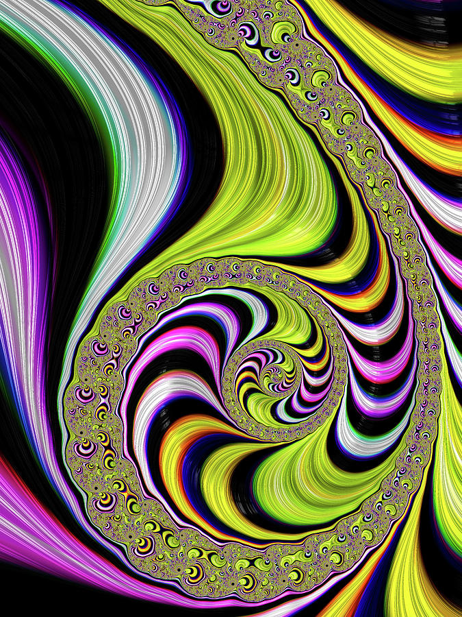 Colorful Trippy Fractal Spiral Digital Art By Matthias Hauser Fine Art America