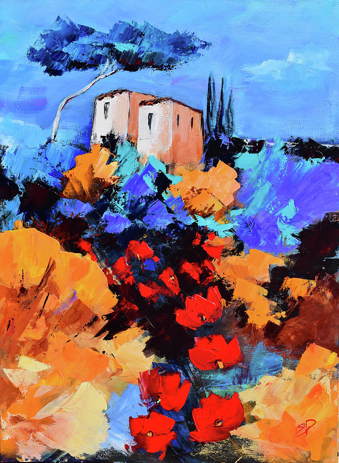 Colorful Tuscany Painting by Elise Palmigiani