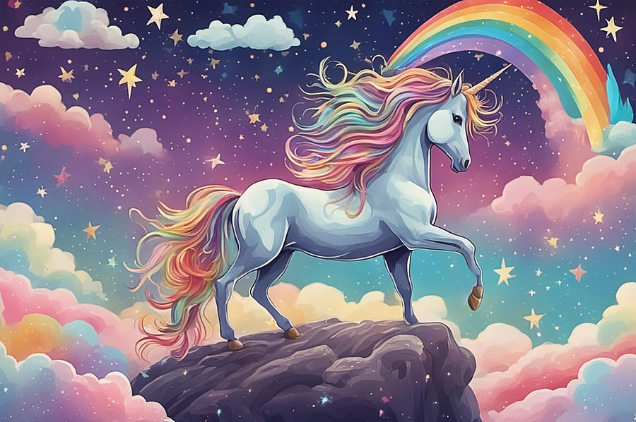 Colorful Unicorn Digital Art