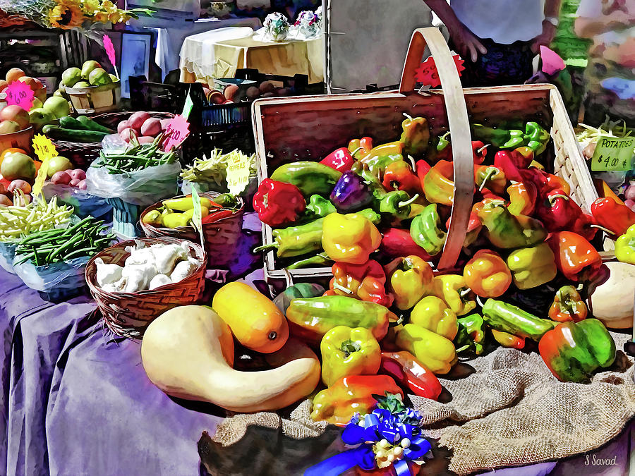 Colorful Vegetables in a Farmers Market Photograph by Susan Savad
