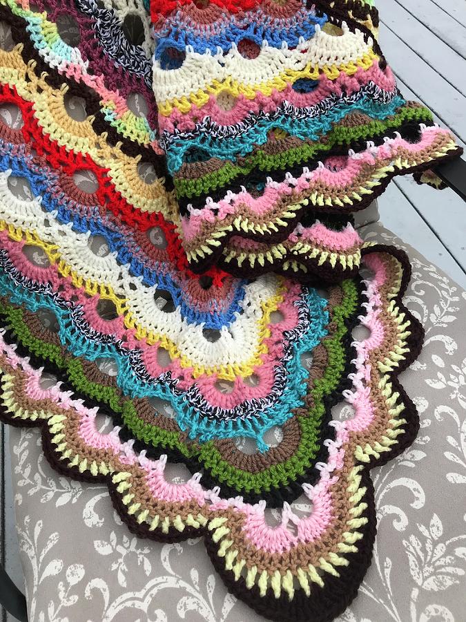 Colorful Virus Shawl  Photograph by Kathy Clark