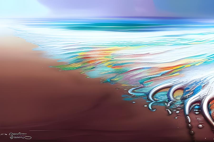 Colorful waves Digital Art by Beverly Read