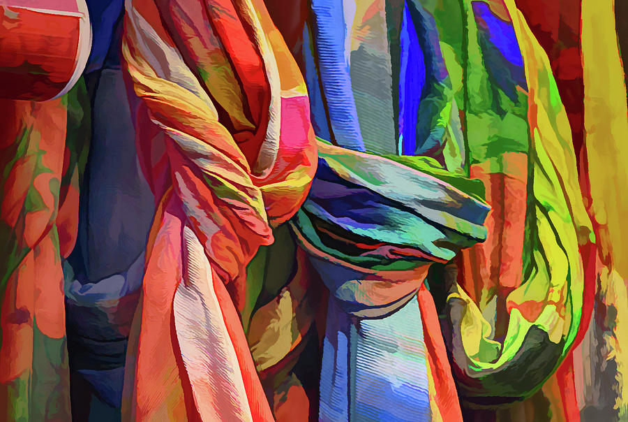 Colorful Winter Scarves Photograph by Alan Goldberg
