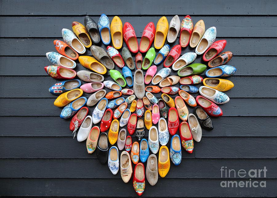 Colorful Wooden Shoes Heart Photograph by Carol Groenen