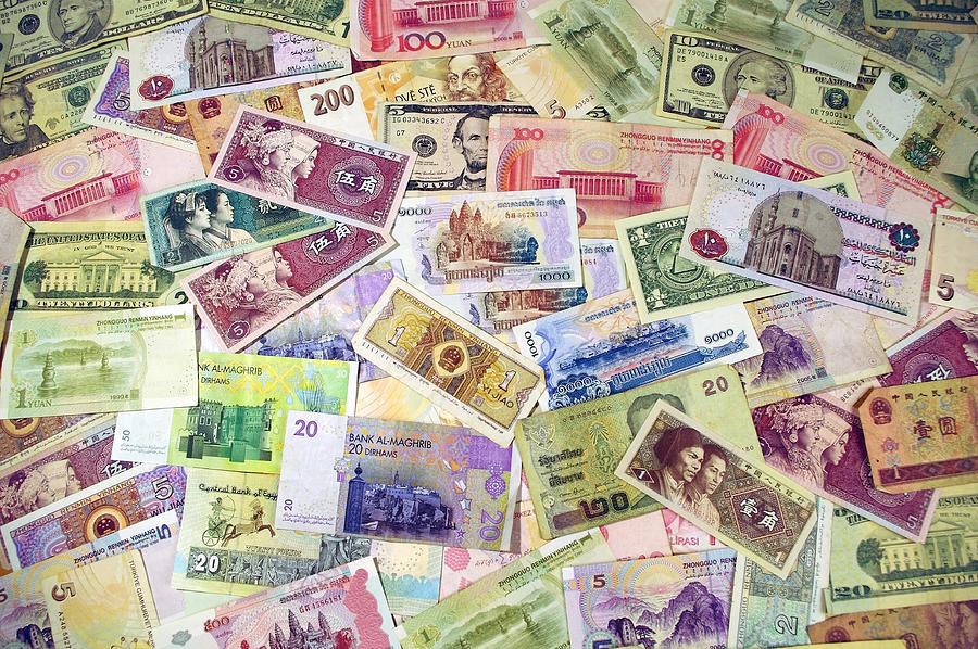Colorful World Money Photograph by Adrienne Bresnahan