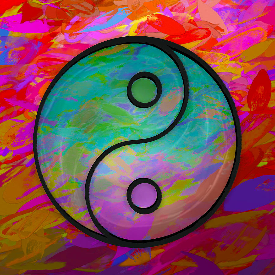 Colorful Yin Yang Digital Art by Kandy Hurley