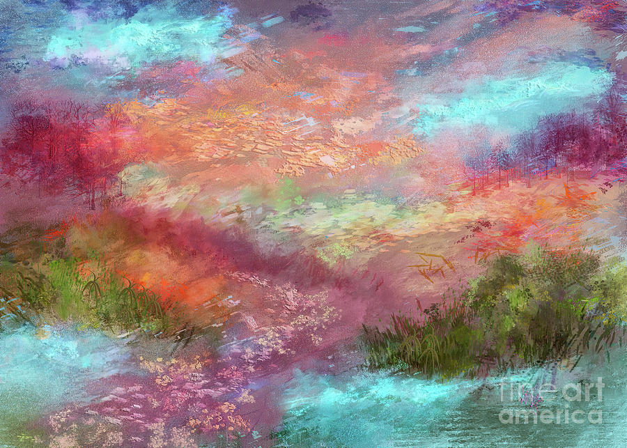 Abstract Digital Art - The Primrose Path by Lois Bryan