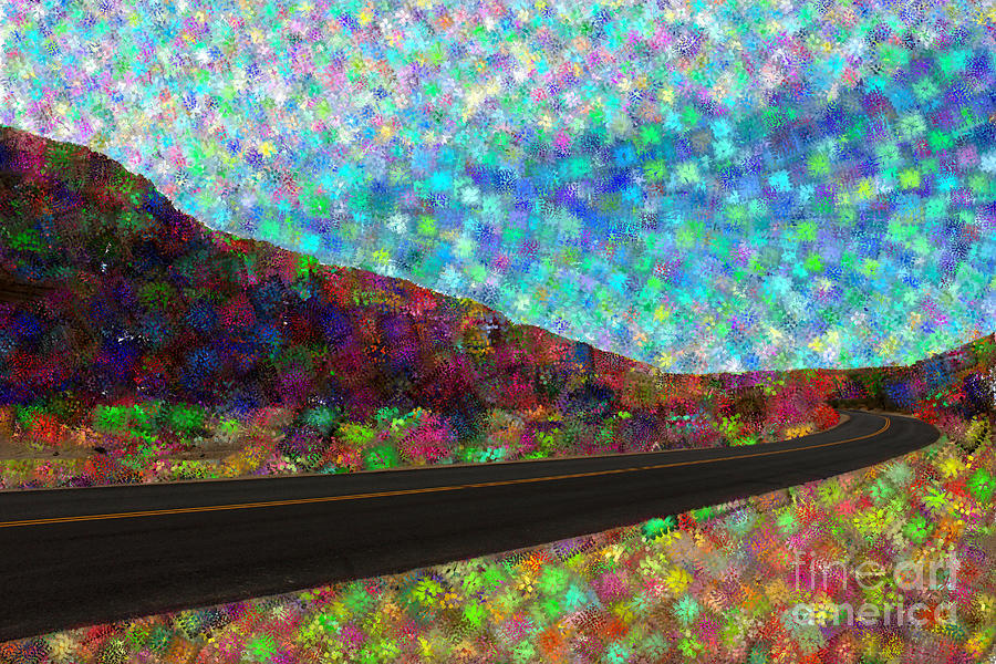 Colorized Desert Road Photograph by Katherine Erickson