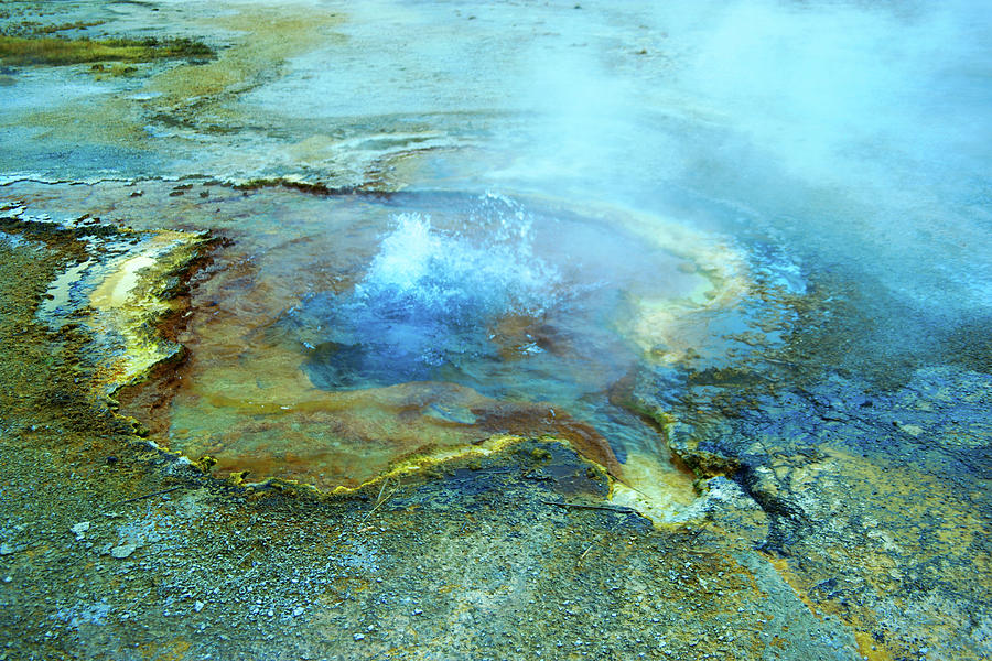 Colors in the hot springs Photograph by Jeff Swan - Pixels