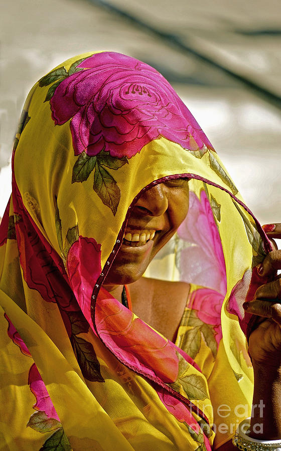 Colors of a Sari Photograph by Michael Cinnamond