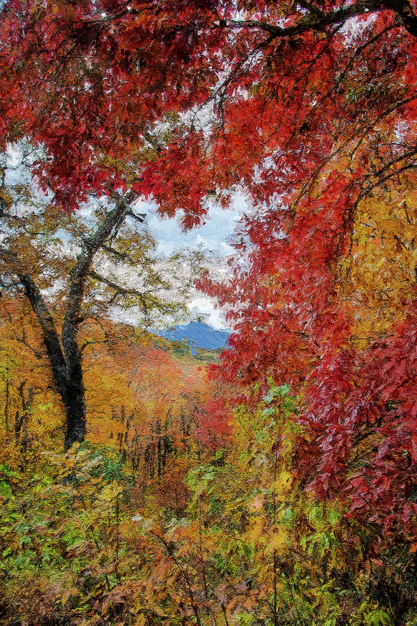 Blue Ridge Parkway Painting - Colors Of Autumn On Blue Ridge by Dan Sproul